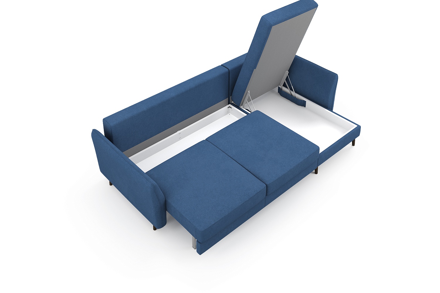 Угловые диваны - изображение №7 "Диван АННИКА NEW 3-х местный с оттоманкой и темными опорами"  на www.Angstrem-mebel.ru