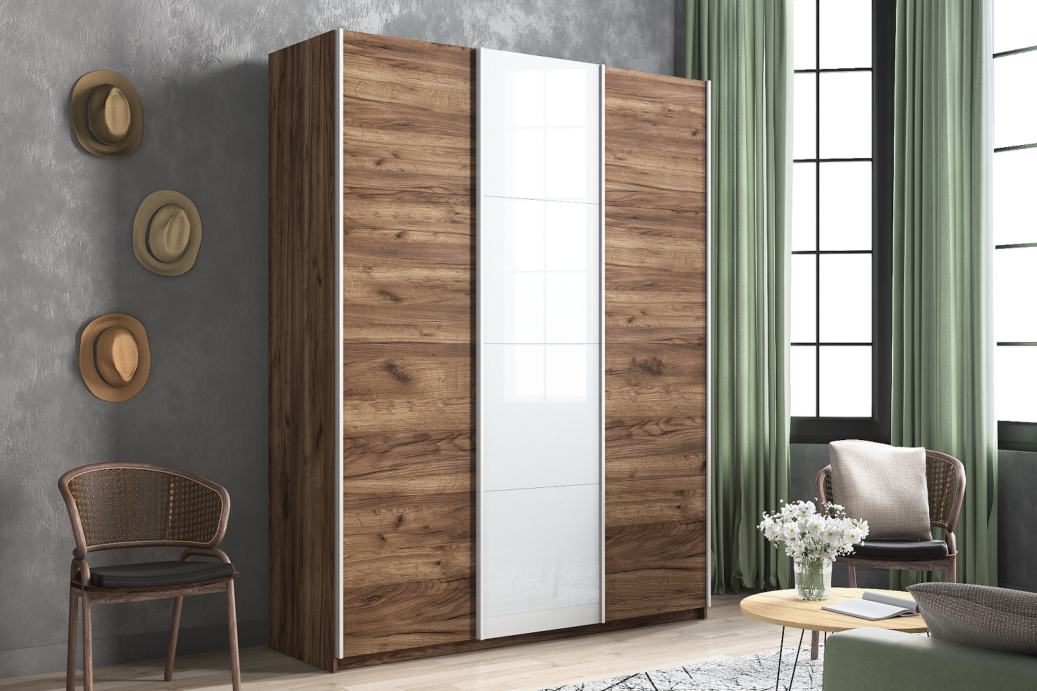 Шкафы-купе - изображение №4 "Шкаф-купе Lux /белый глянец по центру"  на www.Angstrem-mebel.ru